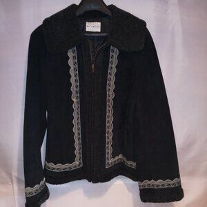 White Stag Ladies Black Jacket with Embroidery Accents (please read description)